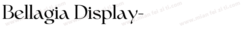 Bellagia Display字体转换